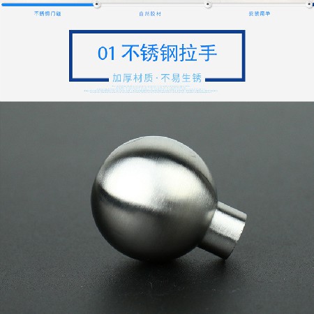 Manufacturer European cabinet handle furniture hardware accessories solid ball stainless steel frosted single hole handle wholesale